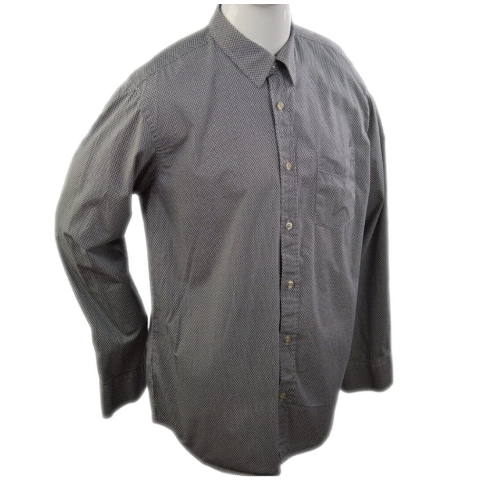 Projeck Raw Men sz L Dress Shirt Classic Fit Geometric Pattern